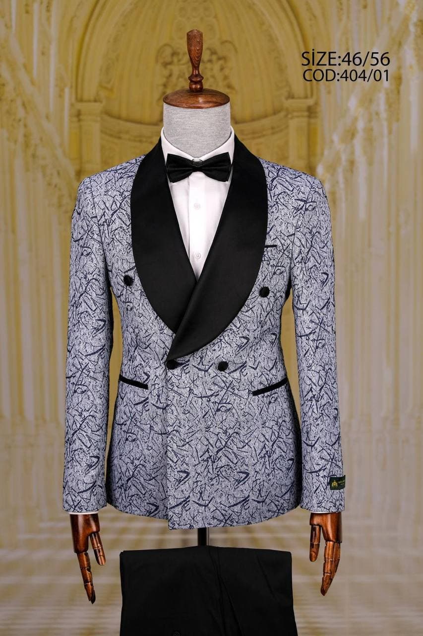 Floral Pattern Shawl Lapel Men's Tuxedo