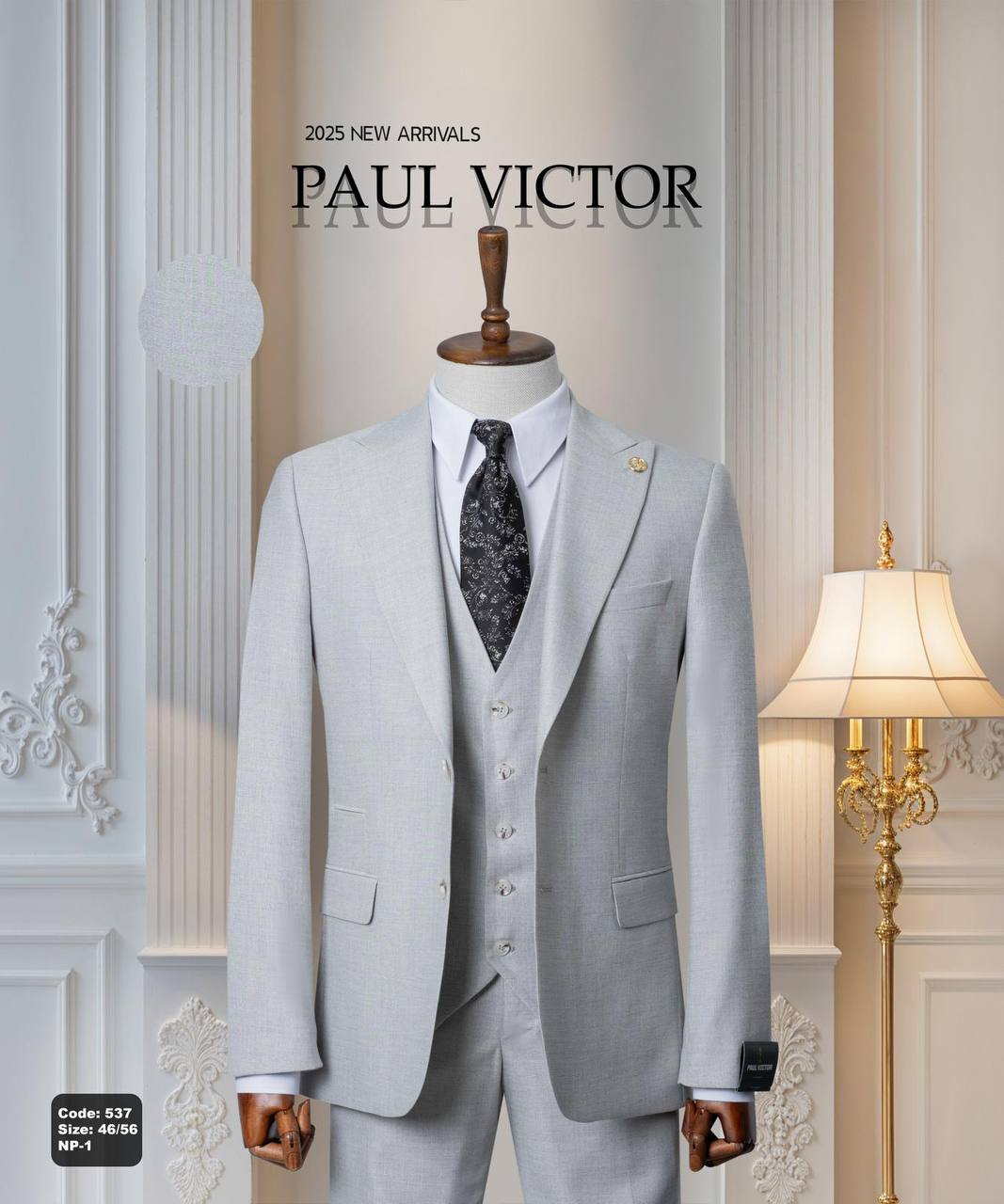 Modern Cut Three Piece Slim Fit Men's Suit